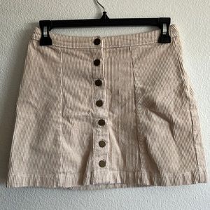 white corduroy skirt, size: small